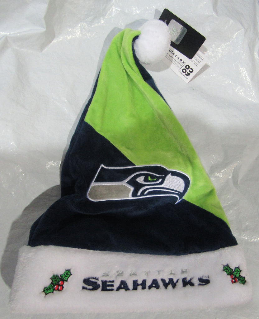 NFL Seattle Seahawks Season Spirit Neon Green & Blue Basic Santa