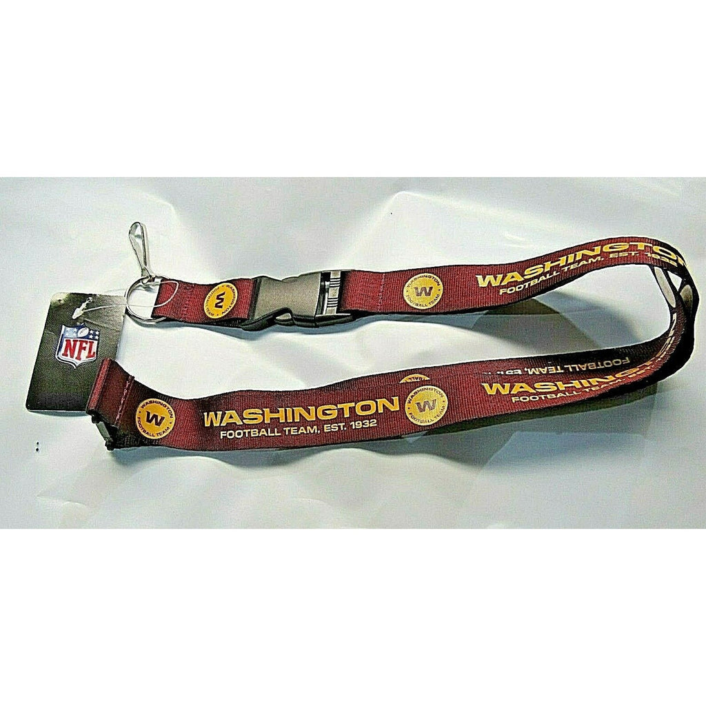 NFL Washington Football Maroon Lanyard Detachable Keyring 23X3/4 Aminco |