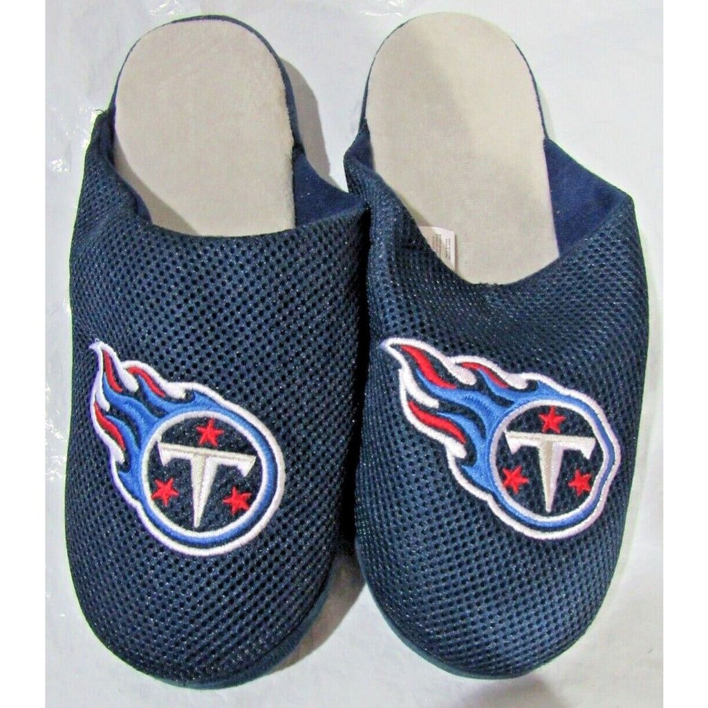 NFL Tennessee Titans Logo on Mesh Slide Slippers Size Men L by