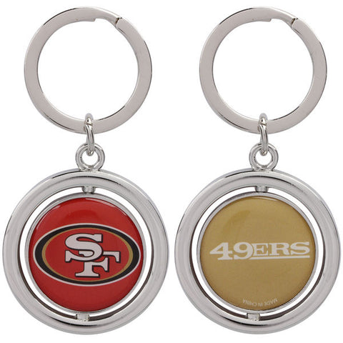 NFL San Francisco 49ers Spinning Logo Key Ring Keychain Forever Collectibles