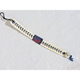 White Boston Red Sox w/Blue Stitching Team Baseball Seam Bracelet by Gamewear