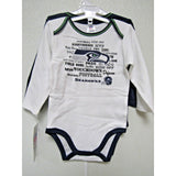 NFL Seattle Seahawks Football Terms 2 pack Bodysuit Long Sleeve Size 18M Gerber