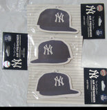 3 New York Yankees Hat Shaped Paper Air Freshener Sporty Fresh