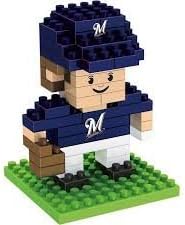 MLB Milwaukee Brewers Team Player Shaped BRXLZ 3-D Puzzle