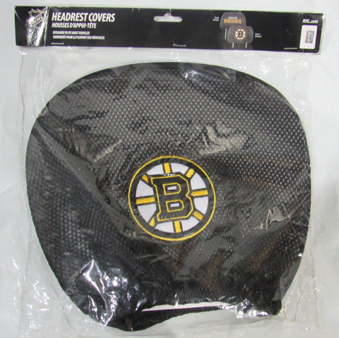 NHL Boston Bruins Headrest Cover Embroidered Logo Set of 2 by Fanmats