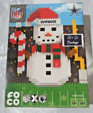 NFL Dallas Cowboys BRXLX Snowman 3-D Puzzle 654 Pieces FOCO