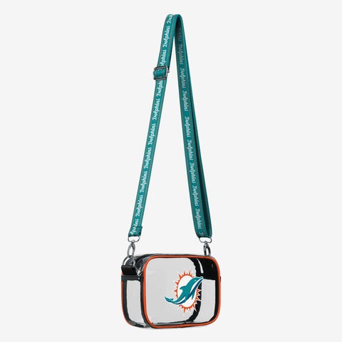 NFL Miami Dolphins Stadium Team Stripe Clear Crossbody Bag by FOCO