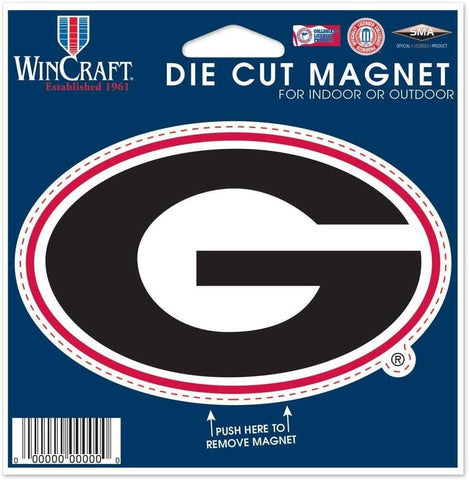 NCAA Georgia Bulldogs Logo on 4 inch Auto Magnet by WinCraft