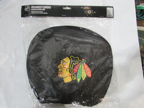 NHL Chicago Blackhawks Headrest Cover Embroidered Logo Set of 2 by Fanmats