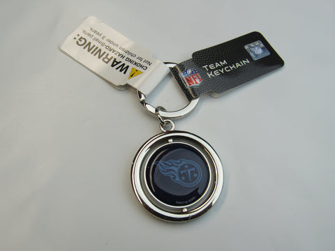 NFL Tennessee Titans Spinning Logo Key Ring Keychain Forever Collectibles