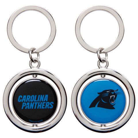 NFL Carolina Panthers Spinning Logo Key Ring Keychain Forever Collectibles