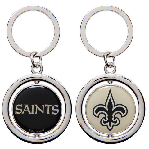 NFL New Orleans Saints Spinning Logo Key Ring Keychain Forever Collectibles