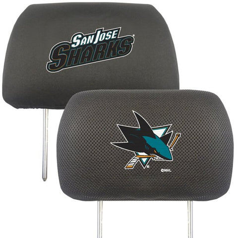 NHL San Jose Sharks Headrest Cover Embroidered Logo Set of 2 by Fanmats