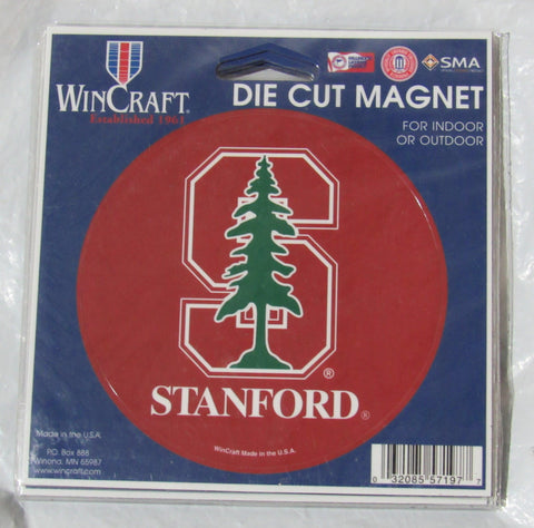 NCAA Stanford University logo on 4 inch Round Auto Magnet by WinCraft