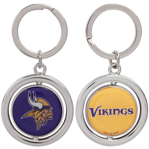 NFL Minnesota Vikings Spinning Logo Key Ring Keychain Forever Collectibles