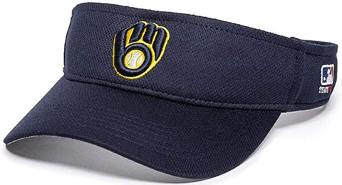 MLB Milwaukee Brewers Raised Replica Mesh Baseball Visor 185 Adult