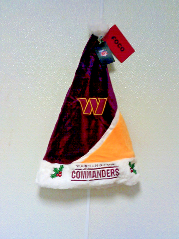 NFL Washington Commander Santa Hat Maroon & Yellow Colorblock FOCO