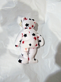 Ty Beanie Baby Glory with Large Stars All Over Bear Plush Toy DOB July 4, 1997