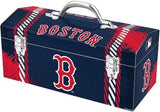 MLB Boston Red Sox 16"x7"x8" Steel Tool Box with Tray by Team ProMark