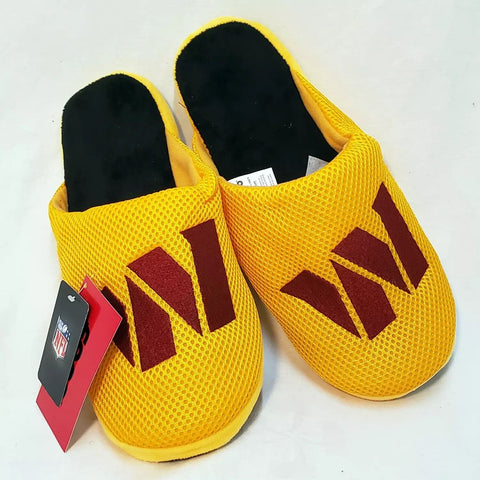 NFL Washington Commander Logo on Mesh Slide Slippers Size Men Medium by FOCO