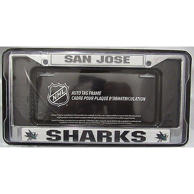 Polished NHL License Plate Badges San Jose Sharks / Upper Plate Badge