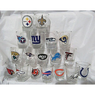 NFL Complete set 1 each of all 32 Teams Standard 2 oz Shot Glass – All  Sports-N-Jerseys