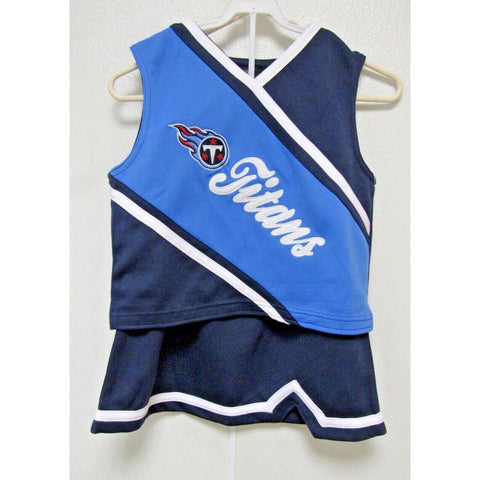 NFL Tennessee Titans Embroidered Girls Cheerleader Top with Dress Set Large 14