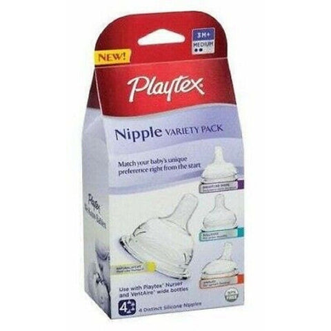 Playtex Nipple Medium Flow Variety Kit 4 Count/PK