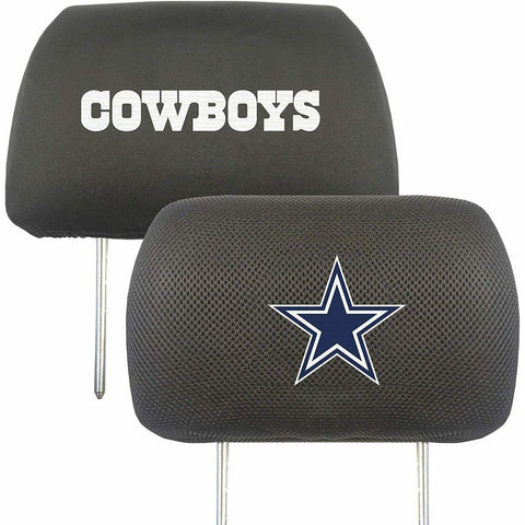 NFL Dallas Cowboys Embroidered Logo Headrest Covers Set of 2 by Fanmats