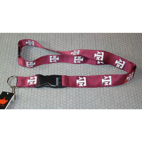 NCAA Texas A&M Aggies Red Lanyard Detachable Buckle 23" L 3/4" W by Aminco