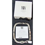 QVC Women Warrior by Stella Valle & Lori Greiner Silver Tone Logo 16" Necklace