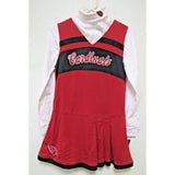 NFL Arizona Cardinals Girls Cheer Jumper Dress with Turtleneck Set Large 10/12